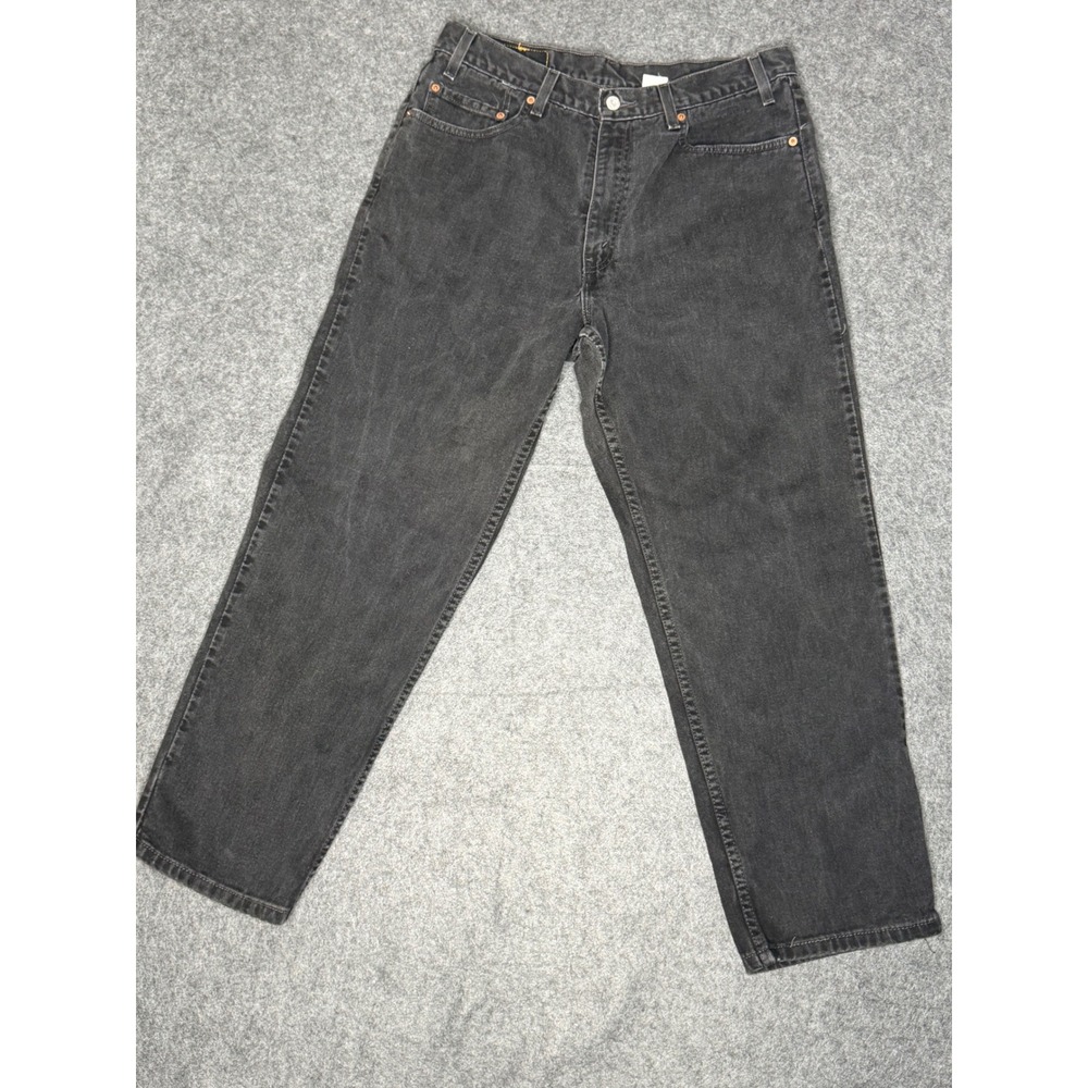 Vintage 2000‎ Levis 550 Relaxed Fit Tapered Leg Black Denim Jeans Mens 36x30